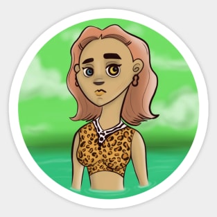 Amazon Cheetah Girl Sticker